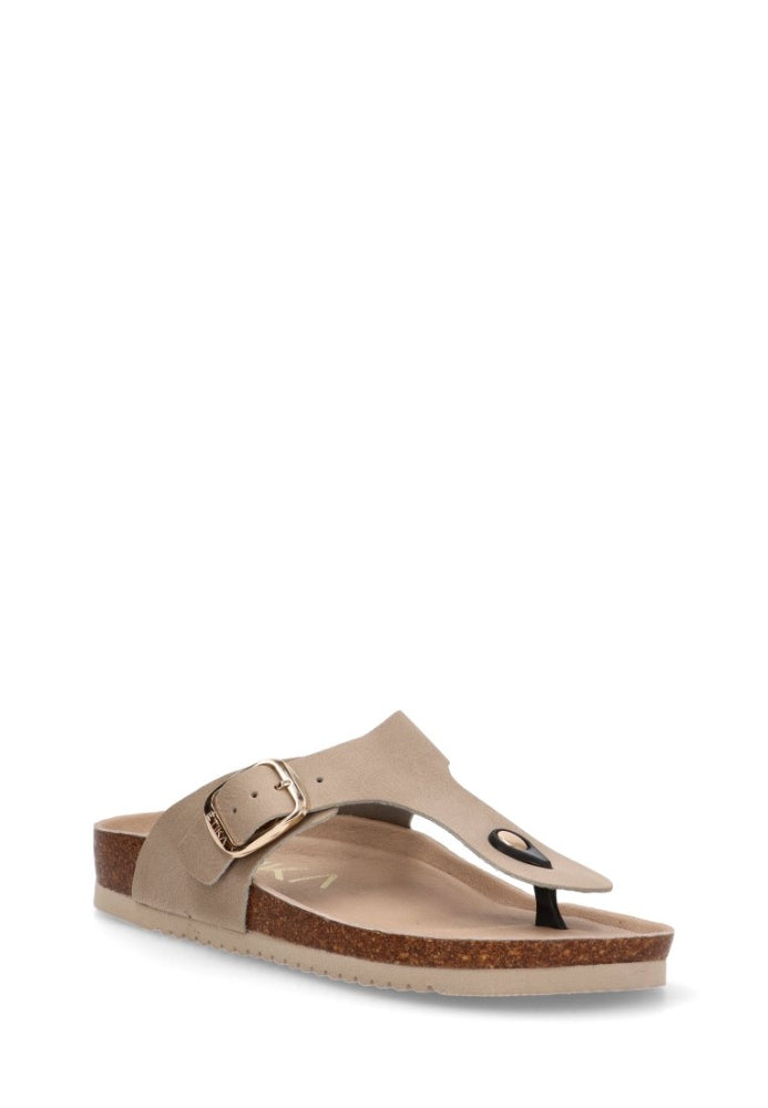 SANDALIAS DEDO MUJER BEIG
