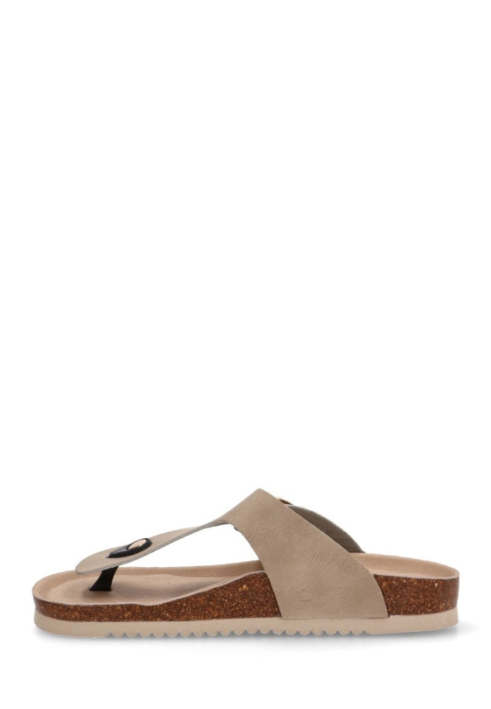 SANDALIAS DEDO MUJER BEIG